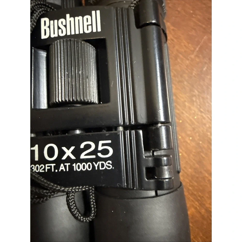 Bushnell Powerview 10x25mm Compact Folding Roof Binocular, Non-slip Rubber Armor
